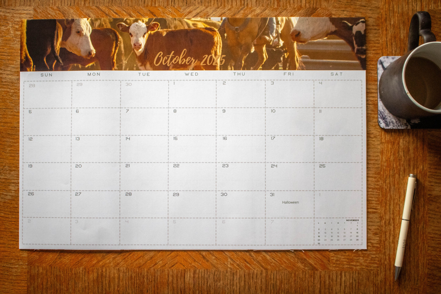 2025 Western Desk Calendar